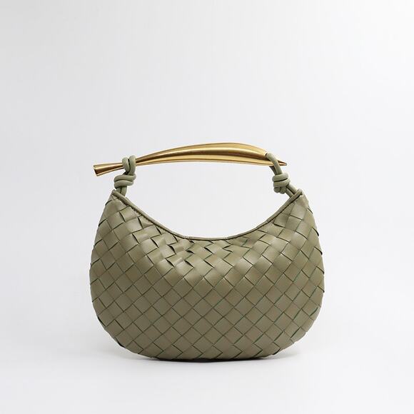 Other Handbags - Cave Green Leather Venata Weave Sardine Magnet Close Clutch Hand Bag Purse NWT
